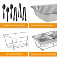 ROVSUN Disposable Chafing Dish Buffet Set with Wind Guard, Buffet Servers and Warmers,27 Pieces