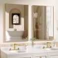 thumbnail image 2 of 2-Pack 22"x30" Brushed Gold Bathroom Mirrors for Over Sink, Rectangular Vanity Wall Mirrors with HD Glass & Rustproof Aluminum Alloy Frame, Ideal for Modern Chic Space Remodel, 2 of 8