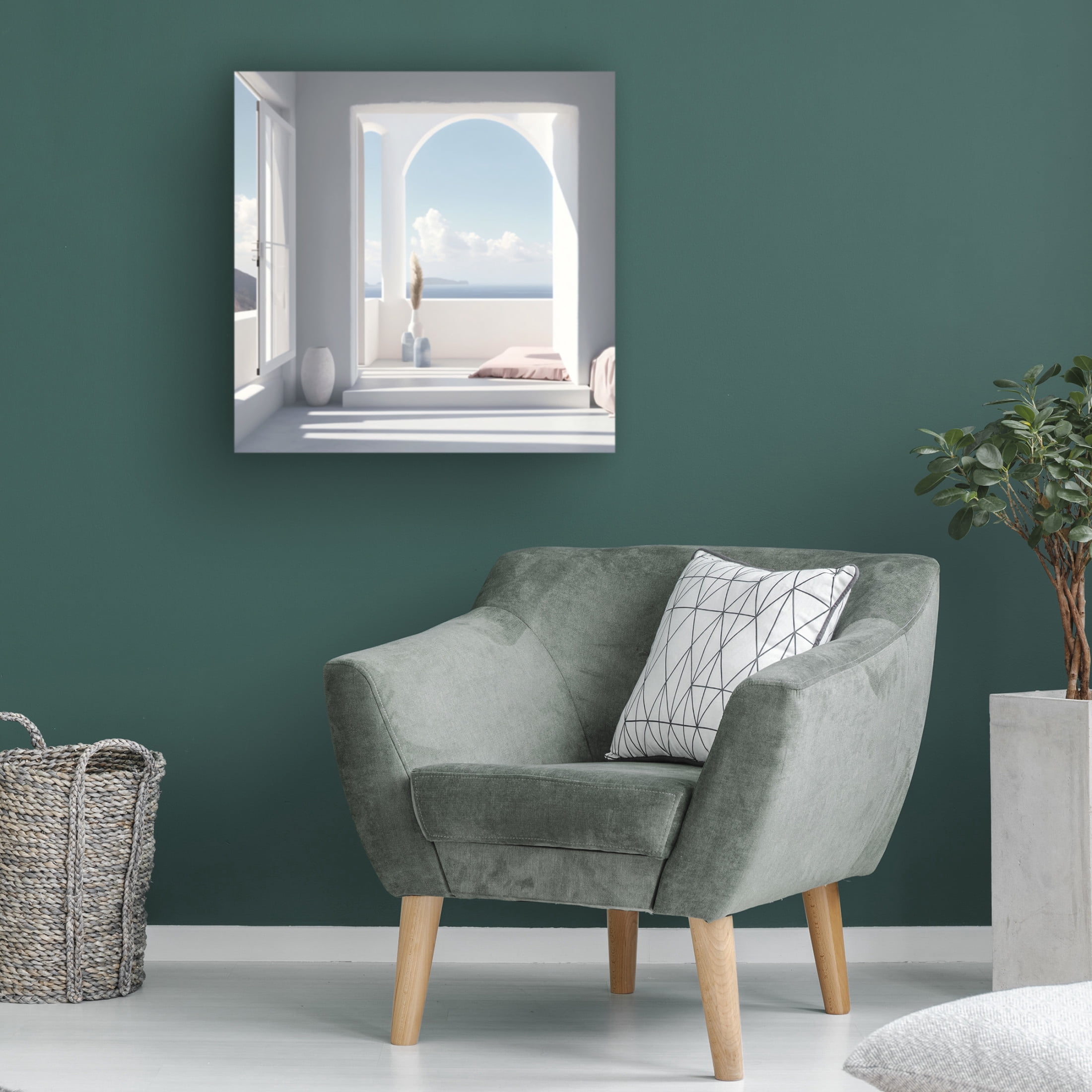 Canvas Wall Art - Ray Heere 'Architectural Photography Balconies 6' Wall Art for Living Room, Bedroom, or Office Décor by Trademark Fine Art - 35 x 35 Inches