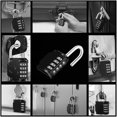 thumbnail image 4 of Candado de combinación Cerradura de combinación resistente: cerradura de combinación de 4 dígitos para gimnasio, escuela, puerta, cobertizo, garaje, casillero, casillero para equipaje y caja de herra, 4 of 5