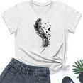 thumbnail image 4 of JURANMO Back to College Sale Cute Tops for Women Summer Crewneck Short Sleeve Tshirts Fashion Graphic Tees Shirt Casual Comfy Blouses 2025 Vacation Outfits White XXXL, 4 of 5