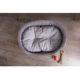 thumbnail image 2 of DII Pet Bed Oval Lattice Gray Medium, 2 of 9