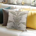 thumbnail image 3 of BANET  Taupe Throw Pillow Cushion Cover, Lace Like Framework Borders with Details Delicate Intricate Retro Dated Print, Decorative Square Accent Pillow Case 18x18in, 3 of 5