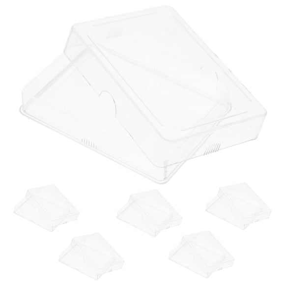 OFFIGAM 6 Pcs Clear Plastic Storage Boxes for Playing Cards, Poker Cards, Sleeved Cards, and Gaming Card Organizer Cases