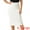 Cream White, variant on DARING DIVA Women's Denim Split Back Pockets Midi Jean Skirts M Black