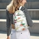 thumbnail image 5 of Disketp Pretty Floral With Leaves Mochila de Lona Estampada, Mochila Escolar de Viaje Ligera para Estudiantes y Portátil-Small, 5 of 5