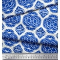 thumbnail image 3 of Soimoi Blue Poly Georgette Fabric Triangle & Art Geometric Print Fabric by Yard 42 Inch Wide, 3 of 3