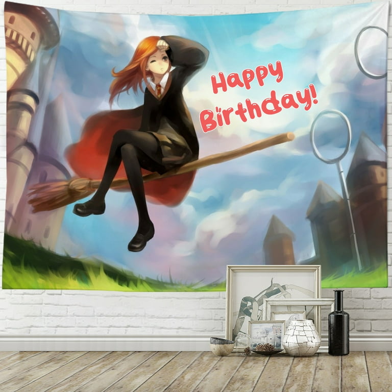 Happy Birthday Party Backdrop Harry Potter Decorations Background Birthday  Party Banner Decorations Backdrop