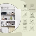 thumbnail image 4 of VECELO Bathroom Wall Cabinet, Wood Hanging Medicine Cabinet with Adjustable Shelf and Towel Bar, Hooks, Over The Toilet Space Saver Wall Mounted Storage Cabinet, White, 4 of 9