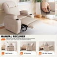 thumbnail image 4 of Furmax 360° Swivel Rocking Chair Power Massage Recliner With nursing Needs Oversized Furniture For Living Room,Beige, 4 of 7
