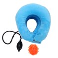 thumbnail image 3 of Collar cervical inflable dispositivo de tracción del cuello del hogar soporte del tractor con bola de masaje azul, 3 of 5