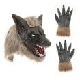thumbnail image 4 of Scary Werewolf Wolf Novelty Creative Props Comfortable Half Face Fancy Large Gloves, 4 of 8