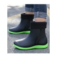 thumbnail image 5 of Woobling Mens Non-Slip Garden Shoes Working Lightweight Waterproof Work Shoe Casual Rain Boots Green(Men, with Plush Lining) 8, 5 of 5