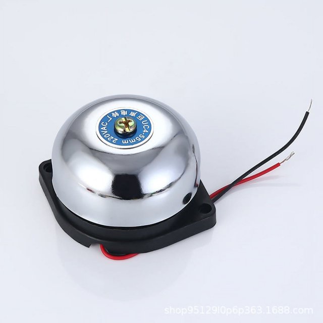 Laklulu Timbre industrial clásico de acero inoxidable, timbre eléctrico de acero inoxidable de 2,17 pulgadas, timbre eléctrico interno sin chispas de 220 V 5 W