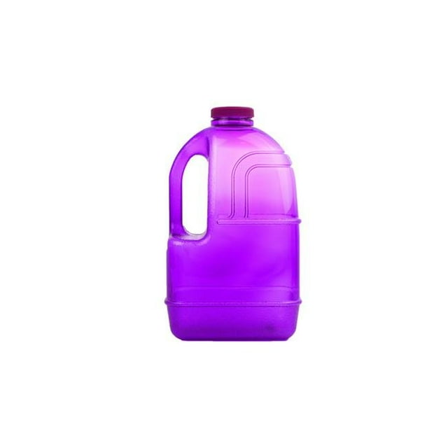 1 gal Square Water Bottle with 48 mm Cap, Purple