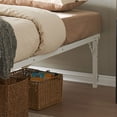 thumbnail image 3 of Kings Brand Furniture Twin Metal Daybed with Pop-Up Trundle, Sturdy Steel Slat Support Space Saving Guest Bed Frame, Bedroom & Living Room, White, 3 of 6