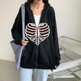 thumbnail image 3 of Veste Imprimée Style Fermeture Éclair Love Bones Series y2K, 3 of 6