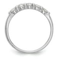 thumbnail image 2 of 14K White Gold Ring Band Wedding Diamond Round Blue, Size 8, 2 of 7