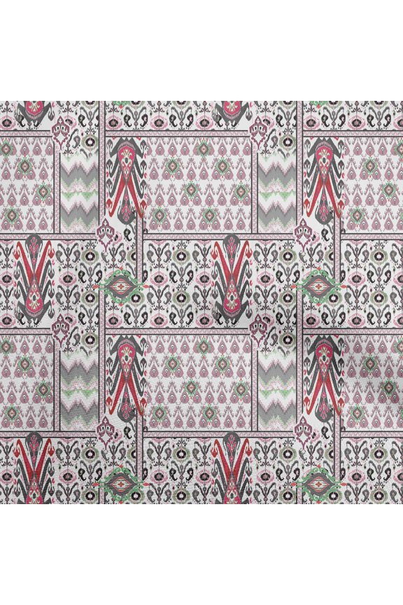 GeorgetteViscoseRedFabricFlameStitchDressMaterialFabricPrintFabricByTheYard42InchWide