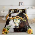 thumbnail image 2 of Castle Fairy Female Men Women Farmhouse Bull Skull 3 Pieces Queen Comforter Set,Animal Cow Print Ultra Soft Bedding Sets,Floral Sunflowers Bedding Comforter Set Breathable,Ultra Soft Home Decor, 2 of 8