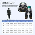 thumbnail image 4 of Balery Modern Abstract Colorful Skull C Pijama para Hombre de Dos Piezas con Manga Larga, Conjunto de Dormir y Descanso Suave con Bolsillos-Large, 4 of 7