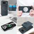 thumbnail image 4 of for Google Pixel 8 Case, Compatible with MagSafe, Detachable Magnetic Wallet Case with PU Leather Kickstand Card Slots Shockproof Protection 2 In 1 Case for Google Pixel 8, Blue, 4 of 5