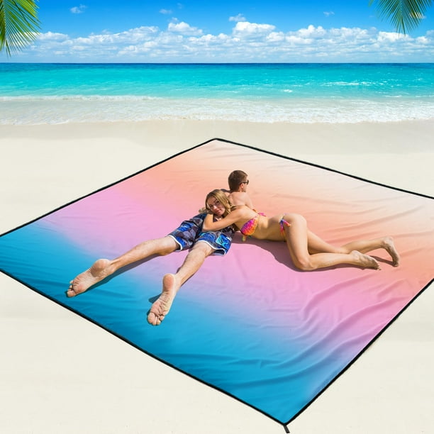 Manta de playa WIWIGO impermeable a prueba de arena 200x210 cm