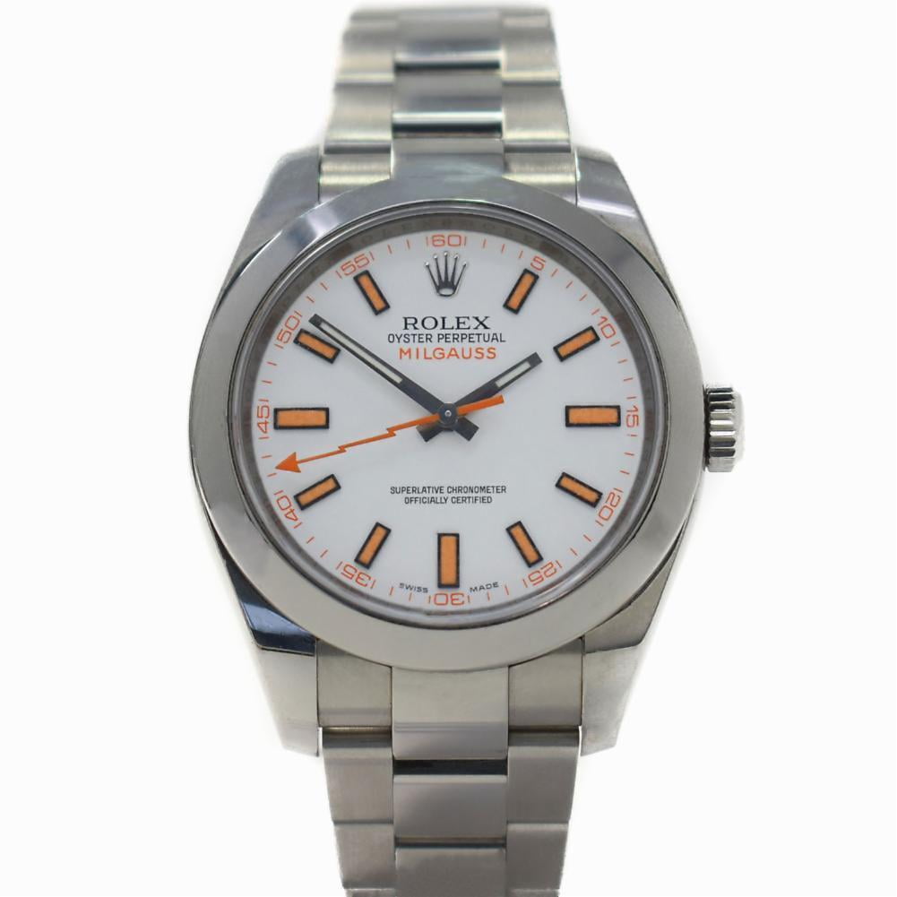 Rolex Milgauss 116400 Steel Watch (Certified Authentic \u0026 Warranty) -  Walmart.com