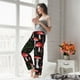 thumbnail image 5 of Balery Red Mushrooms Pantalones de pijama para mujer, pijamas ultraligeros, pantalones de estar por casa-Medium, 5 of 6