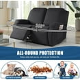 thumbnail image 4 of Recliner Loveseat Covers Stretch Sofa Covers for 2 Seat Large Reclining Couch, 2 Pieces Reclining Loveseat Covers Soft Washable Furniture Protector with Pocket (2 Seater Oversized, Black), 4 of 15