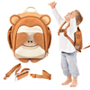 Lulyboo Toddler Safety Harness with Toddler Backpack and Detachable Wrist Tether - 3-Point Harness For a Secure and Comfortable Fit - Monkey