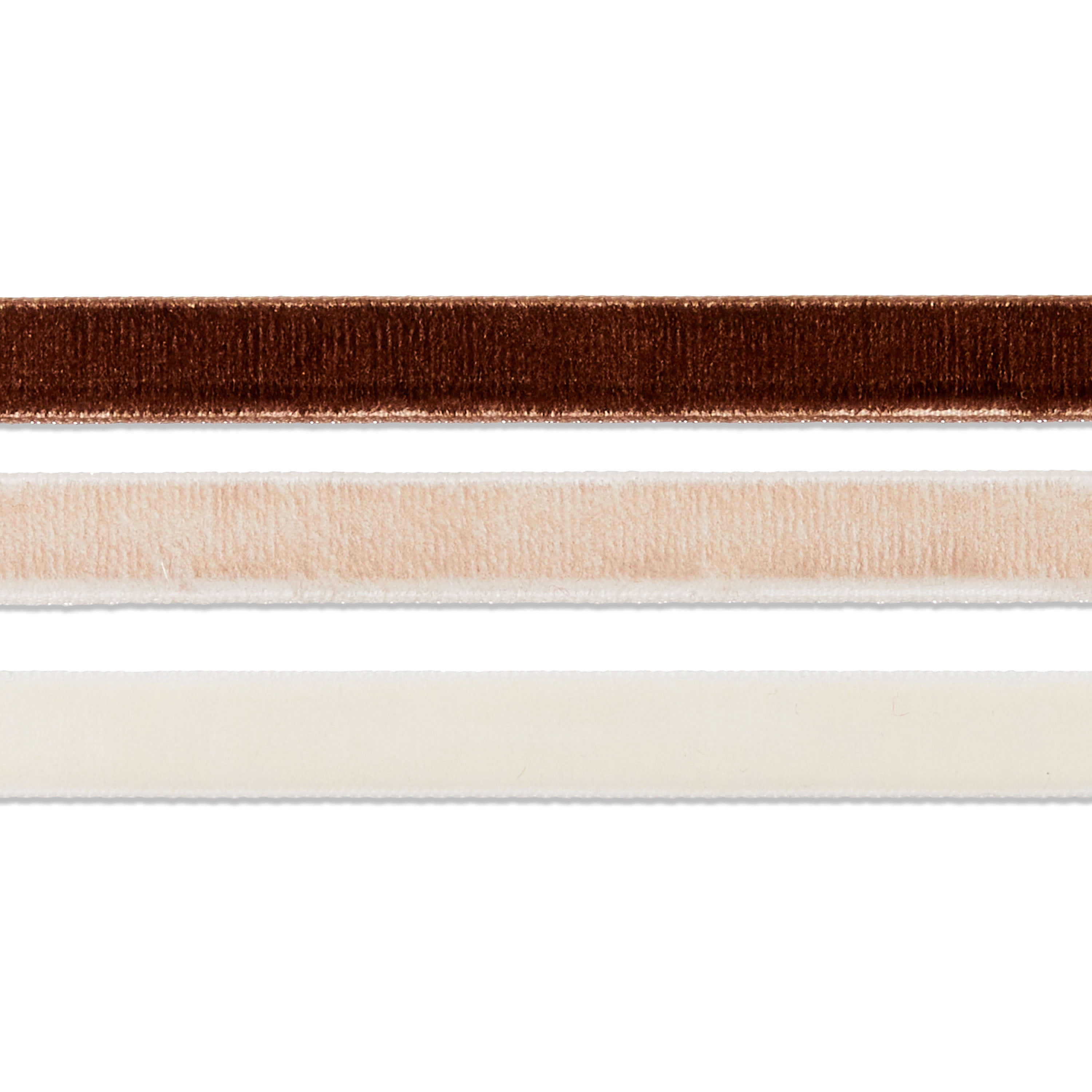 Ivory, Tan, and Beige Christmas Ribbons, 12', 3 Pack, by My Texas House