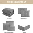 thumbnail image 4 of Amalthea 7 Piece Comforter Set, Queen, Grey, 4 of 4
