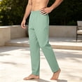 thumbnail image 6 of Miqool Mens Casual Pants Elastic Waist Lightweight Loose Straight Leg Lounge Pants Home Yoga Trousers with Pockets, 6 of 7