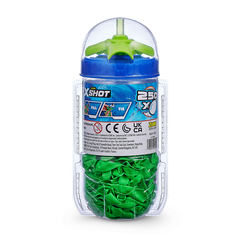 X-Shot Water Warfare 250 Count Pack Water Balloons(Small) with Easy Refill Connector by ZURU