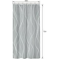 thumbnail image 3 of Small Stall Grey and White Striped Shower Curtain Abstract Geometric Art Lines Modern Minimalist Simple Unique 36Wx72H Inch Neutral Fabric Decor Bathroom Polyester Waterproof 7 Pack Hooks, 3 of 6