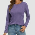 thumbnail image 6 of Jalioing Women's Solid Crew Neck T Shirt Fashion Basic Long Sleeve Tee Shirt Fall Fashion Trendy Tops Outfits, 6 of 8