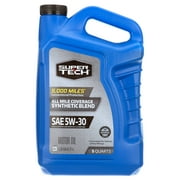 Super Tech All Mileage Synthetic Blend Motor Oil SAE 5W-30, 5 Quarts