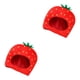 thumbnail image 2 of Injueey Soft Strawberry Hat Cosplay Headgear Photo Props for Holiday New Year Party Rojo 28x35cm 2Conjunto, 2 of 6