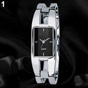 ZEUS Women's Square Dial Changing Color Bracelet Bangle Quartz Fashion Wrist Watch