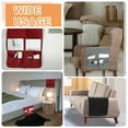 thumbnail image 6 of Couch Sofa Armrest Organizer Non-Slip Chair Arm Recliner Remote Control Organizer with 6 Pockets for Books, Magazines, Tablet, Phone, Black, 6 of 6