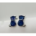thumbnail image 6 of Cat Blue Opal Silver Earrings, 6 of 6
