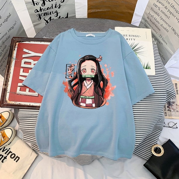 Caliente Anime japonés Demon Slayer camiseta de los hombres Kawaii Kimetsu No Yaiba gráfico Tees Tanjirou Kamado Unisex Tops divertido camiseta mujerpangjing