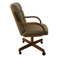 thumbnail image 5 of Furnish Theory  Camile Caster Arm Chair in Toast Tweed Fabric, 5 of 8