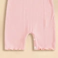 thumbnail image 5 of CAICJ98 Newborn Infant Baby Girl Ruffle Short Sleeve Romper Bodysuit Jumpsuit Casual Clothes Summer One Piece Solid Outfit (Pink,0-3 Months), 5 of 6