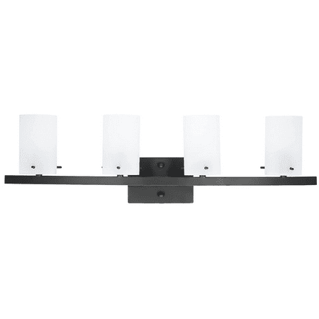 Luminance Boca Vanity Light Wall Sconce | Modern Black Bathroom Decor Fixture for Over Sink and Above Mirror Damp Rated  4-Light F2534-31