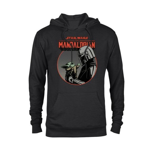 Star Wars The Mandalorian Mando and the Child Retro - Pullover Hoodie for Adults - Customized-Black