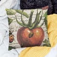 thumbnail image 2 of BANET  Vintage French Ticking Floral Throw Pillow Cover Huile De Quinine Elegance Fountain Rose Wreath Floral Striped Pillow Case Decorative Men Women Boy Girl Room Cushion Cover for Home 20x20in, 2 of 5