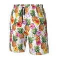 thumbnail image 5 of Naloa Hawaiian Pineapples And Hibiscus Flowers Men's Beach Shorts, Surfing shorts, Swim trunks, Quick Dry Swim Trunks for Surfing Beach Fun - X-Large, 5 of 9