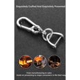 thumbnail image 4 of 3 PCS Braided Leather Keychain With Anti-Lost Number Plate Keyring Key Chain Ring Key Ring Bracelet Keyfob Key Holder (Black+Silver+Pink), 4 of 8